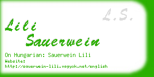 lili sauerwein business card